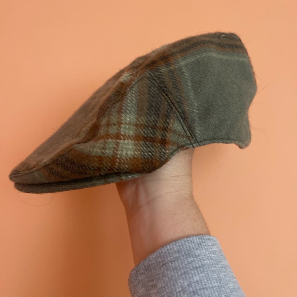 Vintage Abercrombie Tweed Newsboy Driving Cap Hat